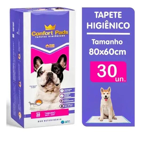 Imagem de Tapete Higienico Pet Confort Pads 80x60 - Pacote com 30 Un