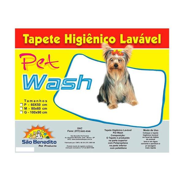 Imagem de Tapete Higiênico Petwash Lavável Azul para Cães - Tamanho M