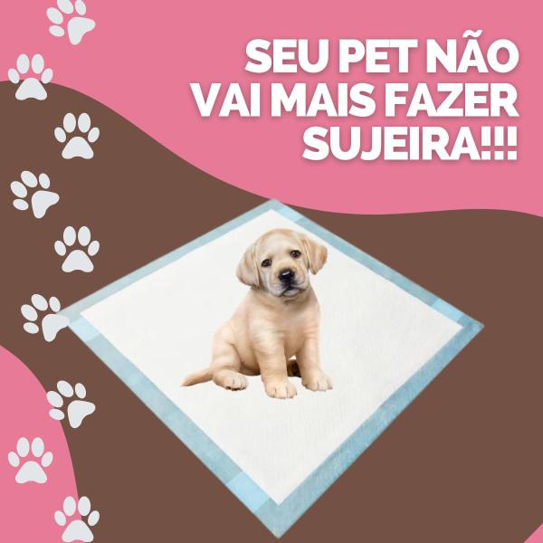 Imagem de Tapete Higiênico Sanitário Para Cães Ultra Pads Super Absorvente 60x60 30uni