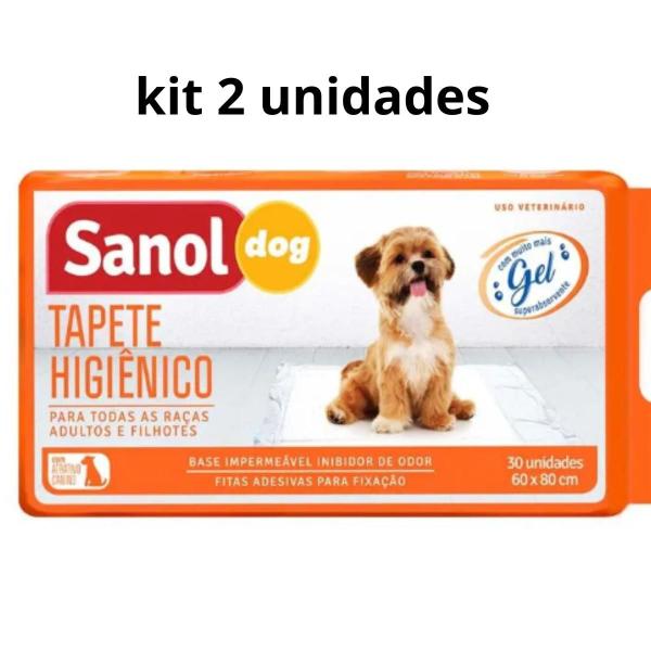 Imagem de Tapete Higiênico Sanol Dog 60 X 80 kit 2 unidades