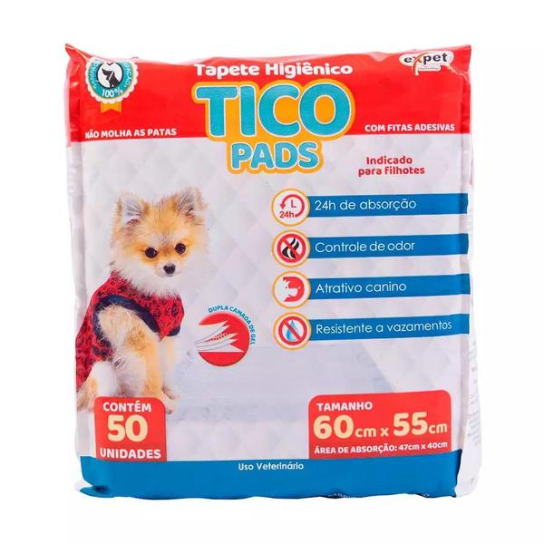 Imagem de Tapete Higiênico Tico Pads 50 Unidades 60x55cm