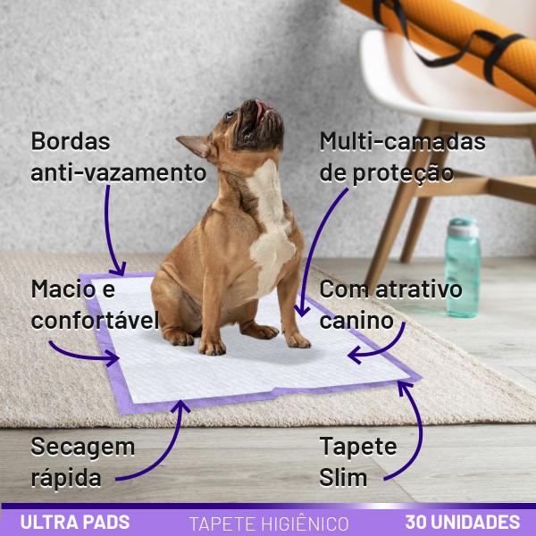 Imagem de Tapete Higienico Ultra Peds Lavanda 80x60 30 un PetLike