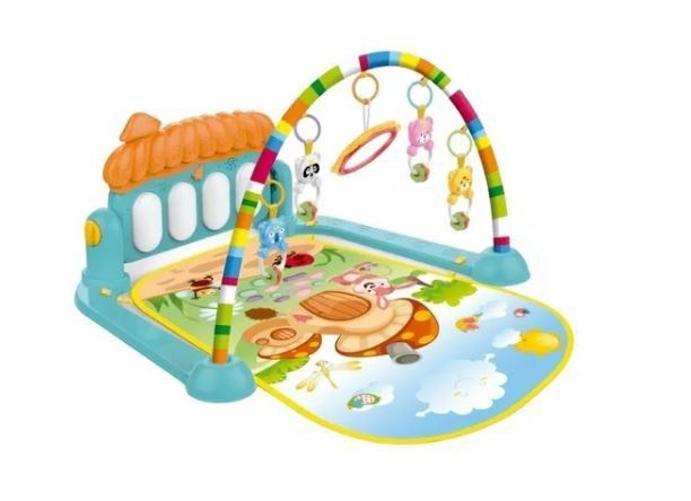 Tapete Infantil Atividades Bebê Com Mobile E Piano Estampado - Baby Toys Imagem de Tapete Infantil Atividades Bebê Com Mobile E Piano Estampado