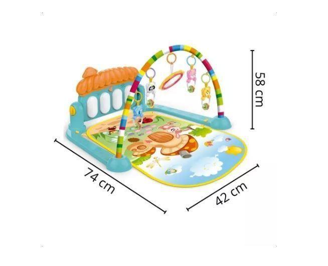 Tapete Infantil Atividades Bebê Com Mobile E Piano Estampado - Baby Toys Imagem de Tapete Infantil Atividades Bebê Com Mobile E Piano Estampado