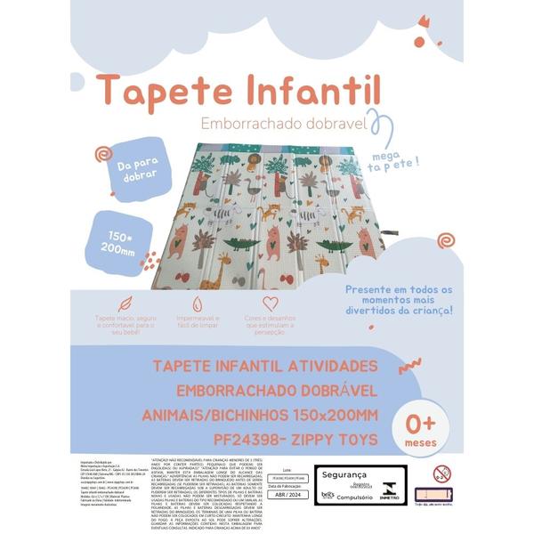 Imagem de TAPETE INFANTIL ATIVIDADES EMBORRACHADO DOBRÁVEL 150x200MM ZIPPY TOYS