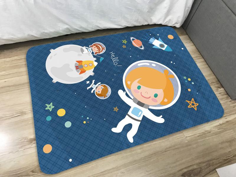 Imagem de Tapete Infantil Atividades Transfer 95x130cm Astronauta