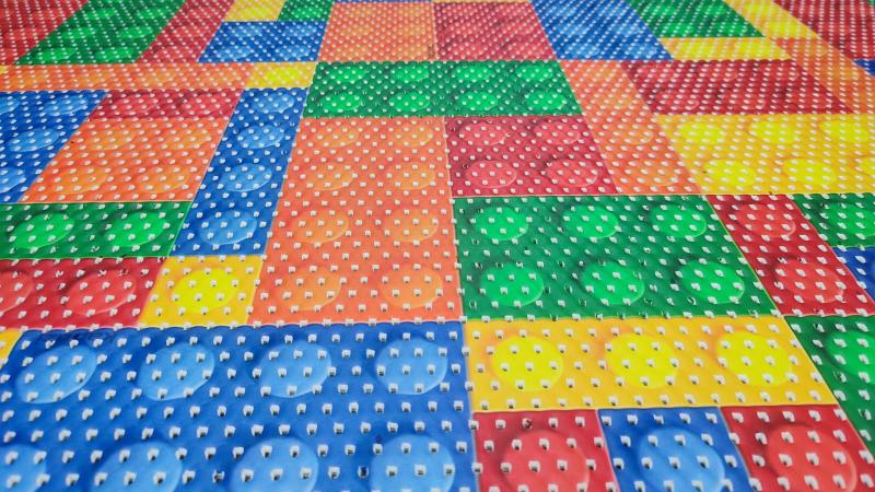 Tapete Infantil Blocos 5mm PVC 6m x 1,30m Kapazi Imagem de Tapete Infantil Blocos 5mm PVC 6m x 1,30m Kapazi