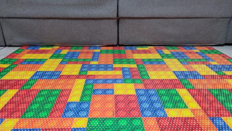 Tapete Infantil Blocos 5mm PVC 6m x 1,30m Kapazi Imagem de Tapete Infantil Blocos 5mm PVC 6m x 1,30m Kapazi