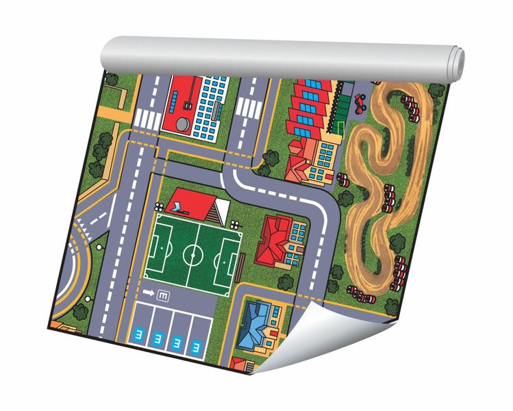 Imagem de Tapete Infantil Criança Grande Pista Carrinho Hot 200X100Cm