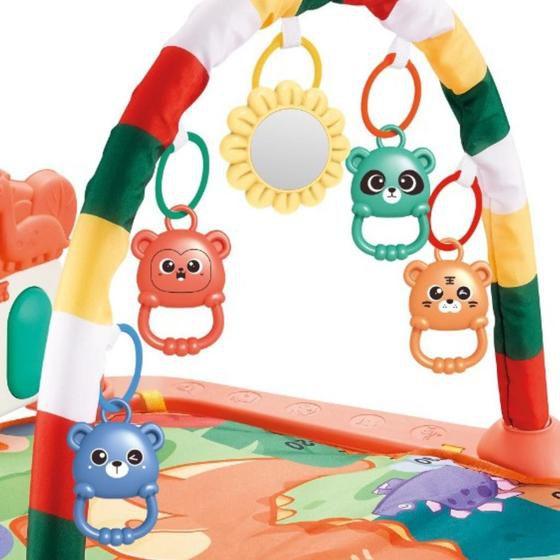 Tapete Infantil De Atividades Com Piano Dino Vermelho - COLOR BABY Imagem de Tapete Infantil De Atividades Com Piano Dino Vermelho