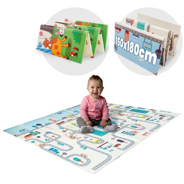 Tapete Infantil de Atividades Dupla Face Tatame Térmico Dobrável Emborrachado - ATENTU Tapete Infantil de Atividades Dupla Face Tatame Térmico Dobrável Emborrachado - ATENTU
