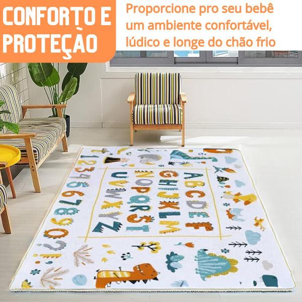 Imagem de Tapete Infantil Interativo pra Atividades Grande 120x80 cm Térmico Proteção