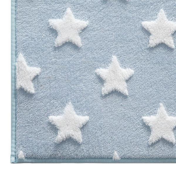 Imagem de Tapete Infantil Jolitex Mimo Estrelas Azul 0,70Cm X1,00Cm