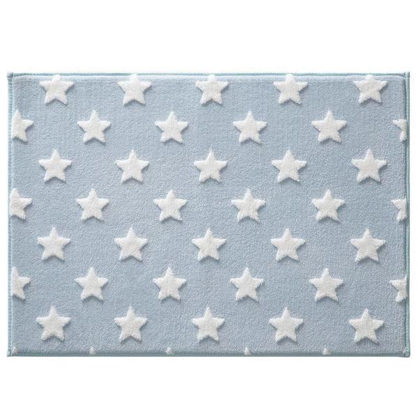 Imagem de Tapete Infantil Jolitex Mimo Estrelas Azul 0,70Cm X1,00Cm