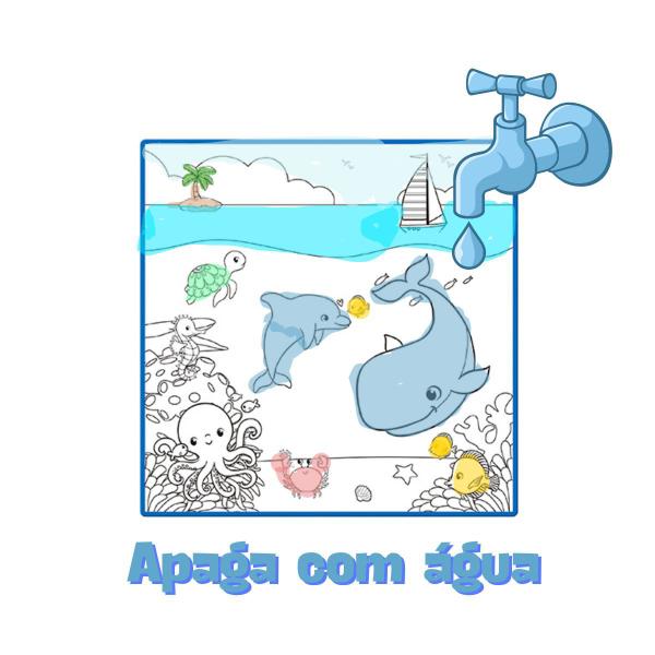 Imagem de Tapete Infantil para Colorir Lavável c/ 12 Canetinhas 50cm