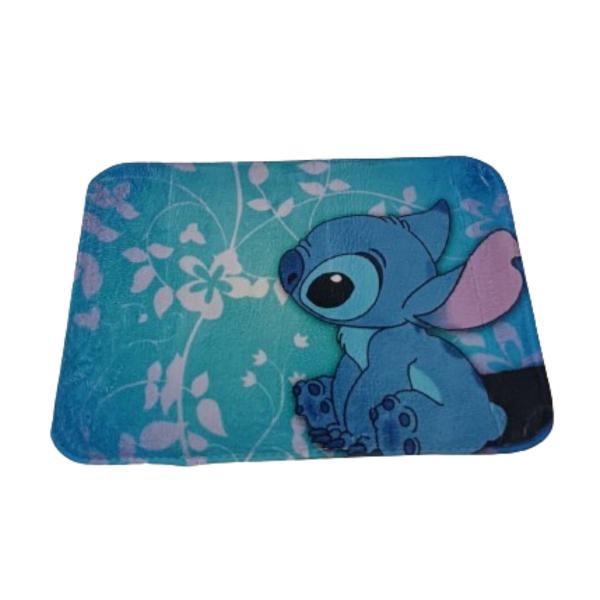 Imagem de Tapete Infantil Stitch Sublimado Flannel Estampa Impressão Digital Antiderrapante