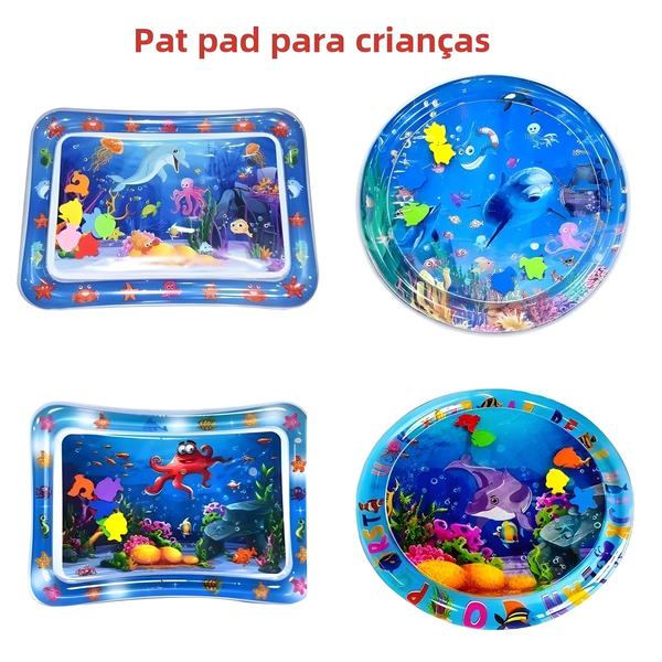 Tapete Inflável para Bebês - Piscina Infantil de PVC para Brincar e Aprender Imagem de Tapete Inflável para Bebês - Piscina Infantil de PVC para Brincar e Aprender
