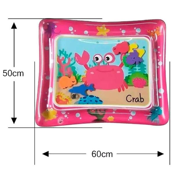 Imagem de Tapete Interativo Inflavel De Agua Para Bebe 66X50X6 Rosa