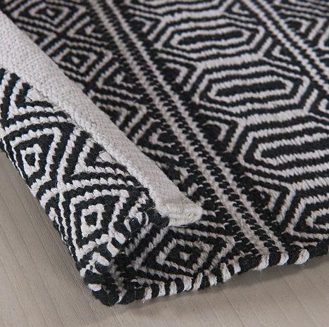 Imagem de Tapete Kilim Anand 200x250 Preto Unico