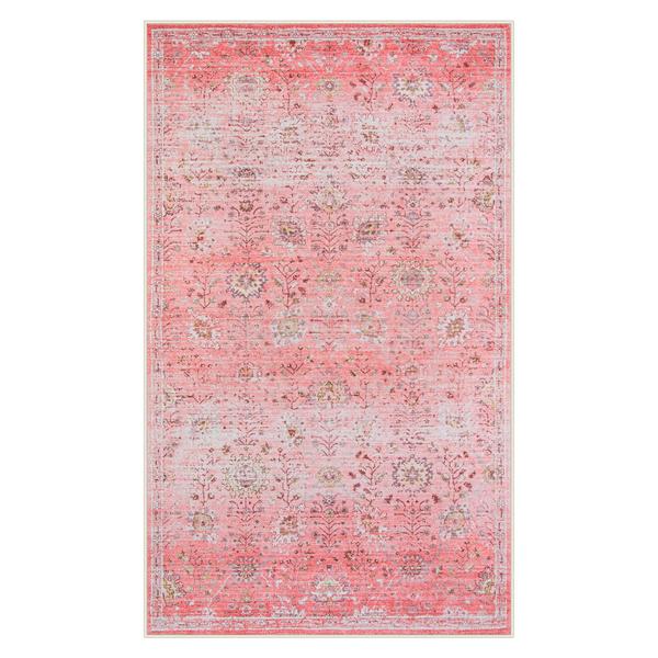 Imagem de Tapete Lahome Pink Boho 90x150cm lavável para quarto de crianças