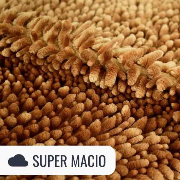 Imagem de Tapete Luxo Antiderrapante Banheiro Quarto Extra Macio Bolinha Lava na Máquina Várias Cores