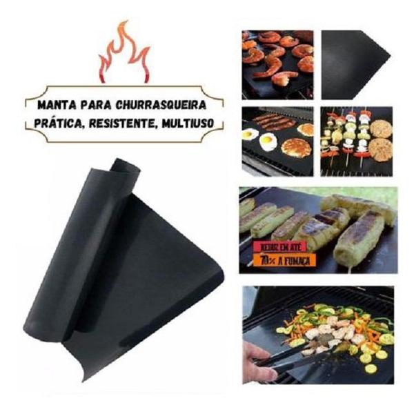 Imagem de Tapete Manta Grill Churrasco Grelha Antiaderente Chapa 