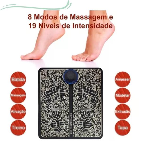 Imagem de Tapete Massageador Para Os Pés Almofada Ems Recarregável