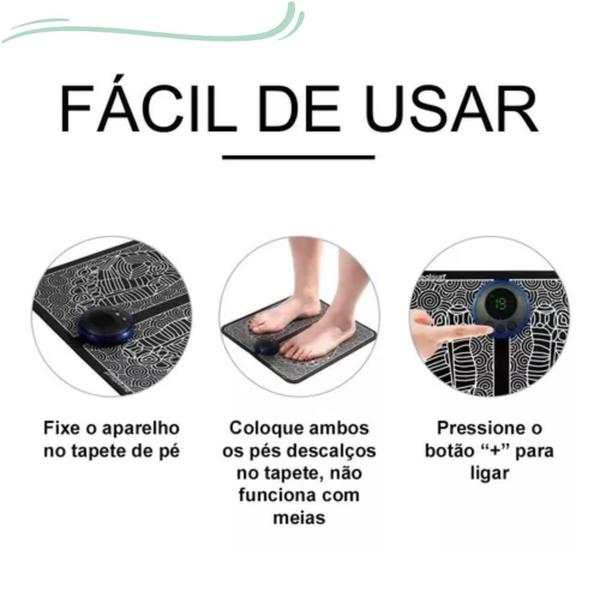 Imagem de Tapete Massageador Para Os Pés Almofada Pro Ems Recarregável