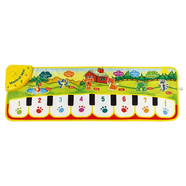 Imagem de Tapete Musical Infantil Piano Fazendinha Colorido +24m - Kababy