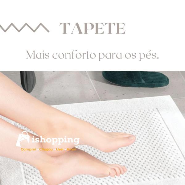 Imagem de Tapete Para Banheiro Toalha De Piso Algodão Ultra Absorvente