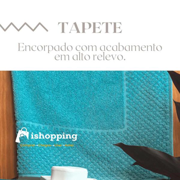 Imagem de Tapete Para Banheiro Toalha De Piso Algodão Ultra Absorvente