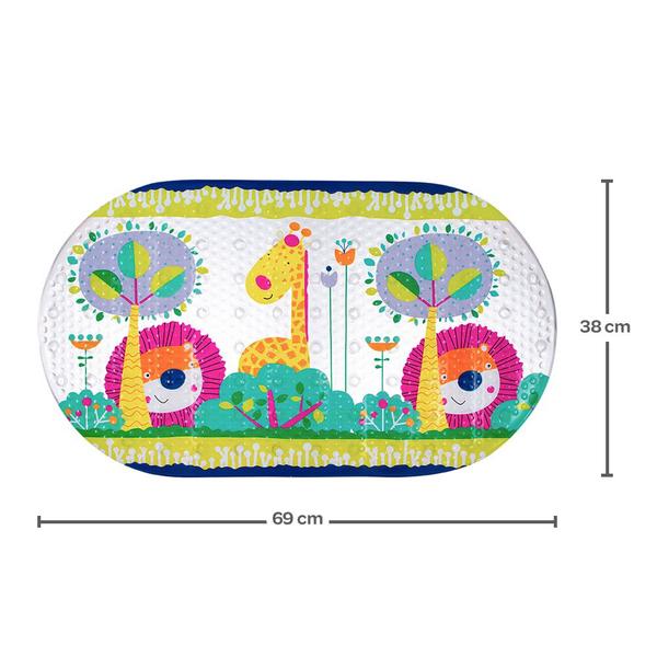 Imagem de Tapete para box chuveiro antiderrapante com ventosas para banho infantil bebe