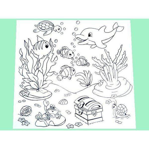 Tapete Para Colorir Fundo Do Mar - Kits For Kids Imagem de Tapete Para Colorir Fundo Do Mar - Kits For Kids