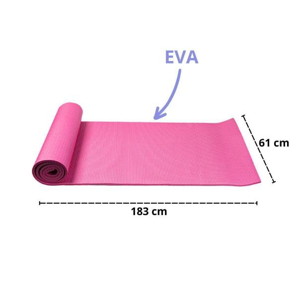 Imagem de Tapete Para Exercícios Rosa Eva 61X183Cm Fitness