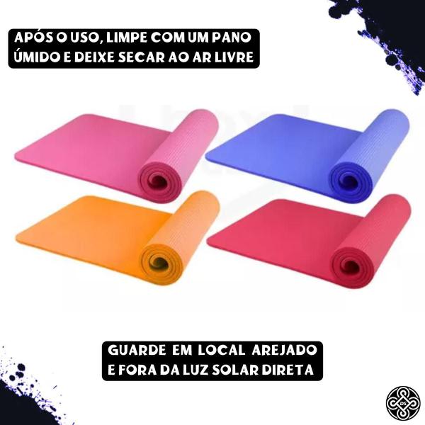 Imagem de Tapete Para Exercicios Yoga Ginástica 1,73cm Antiderrapante