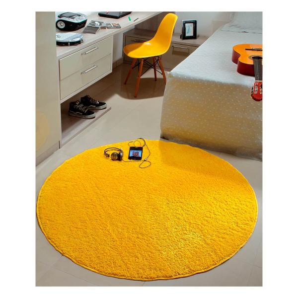 Imagem de Tapete para Sala Redondo 1,00 Classic Amarelo Oasis.