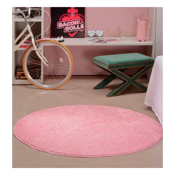 Imagem de Tapete para Sala Redondo 1,50 Classic Rosa Bebe Oasis