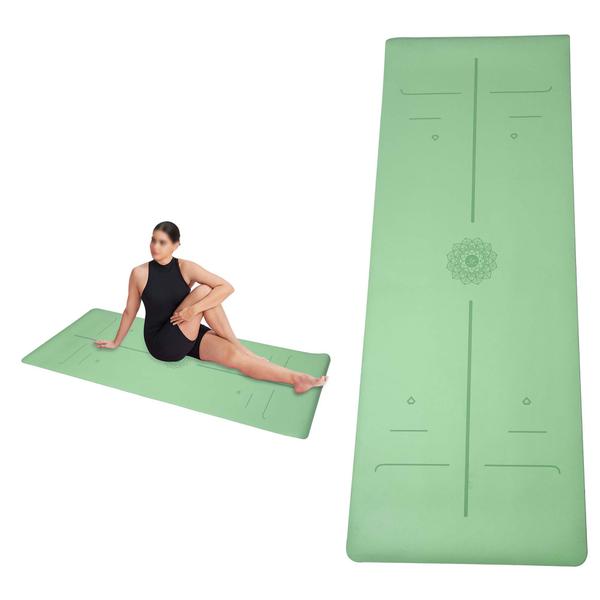 Imagem de Tapete para Yoga Pilates Grosso 10mm Premium Esteira Tatame Super Resistente Grande Emborrachado Academia em Casa Silencioso Cardio Exercícios Físicos