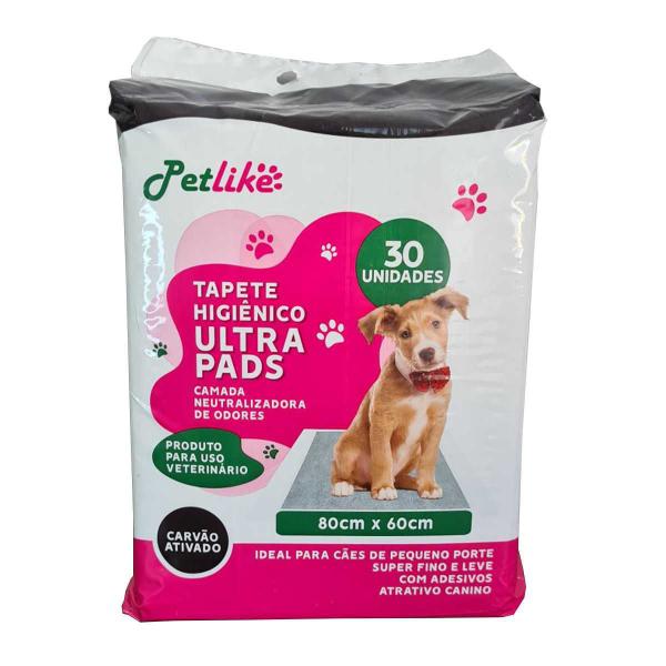 Imagem de Tapete Pet Para Cães UltraPads Carvão Ativado 80x60 Pacote com 30 Un