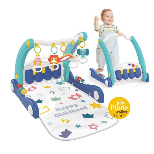 Tapete Piano de Atividade e Andador PlayWalker Azul Maxibaby - Maxi Baby Imagem de Tapete Piano de Atividade e Andador PlayWalker Azul Maxibaby