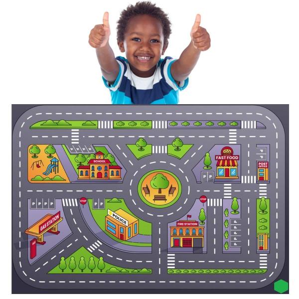 Tapete Pista Carrinhos Corrida Hot Cidade Grande - Grico Imagem de Tapete Pista Carrinhos Corrida Hot Cidade Grande