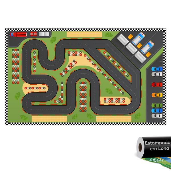 Imagem de Tapete Pista de Carrinhos 2 Infantil Ilustrado Criança Lona