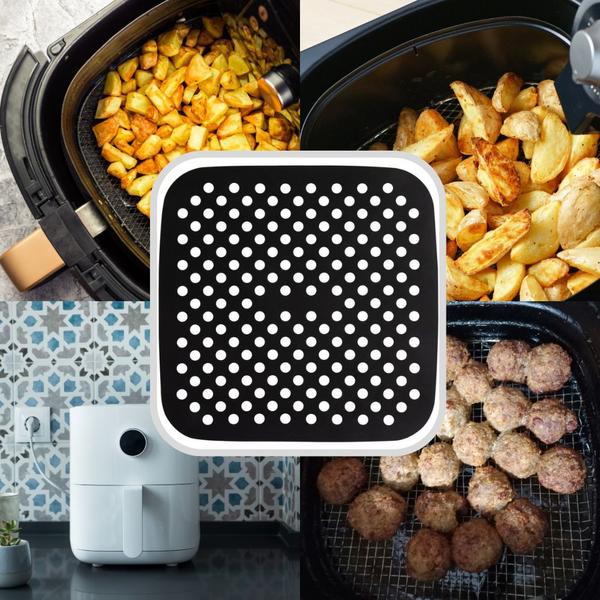 Imagem de Tapete Protetor Manta Silicone Quadrado Air Fryer Fritadeira