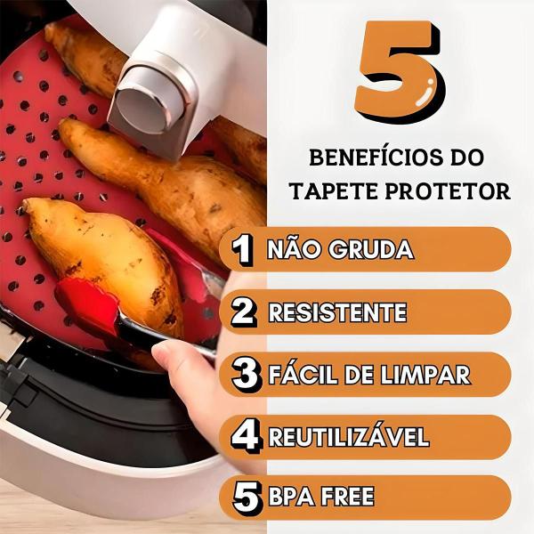 Imagem de Tapete Protetor Redondo Para Airfriyer 20cm MR1071 - Mori