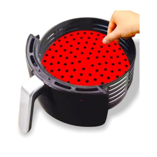 Imagem de Tapete Redondo De Silicone Reutilizável Para Panela De Cozinha Esteiras Para Air Fryer  - Clink