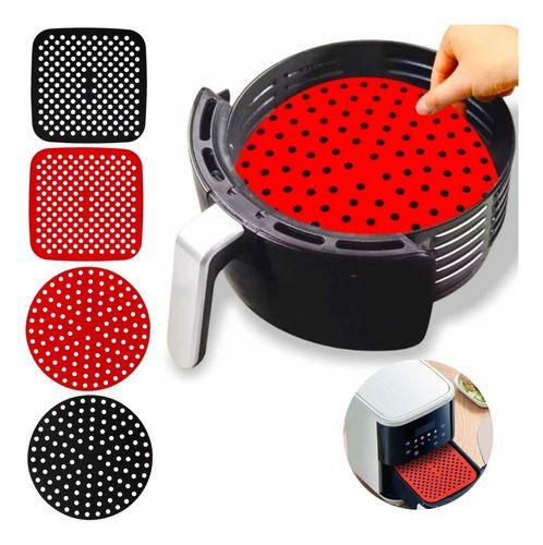 Imagem de Tapete Redondo Forro De Silicone Airfryer Fritadeira 19,5CM