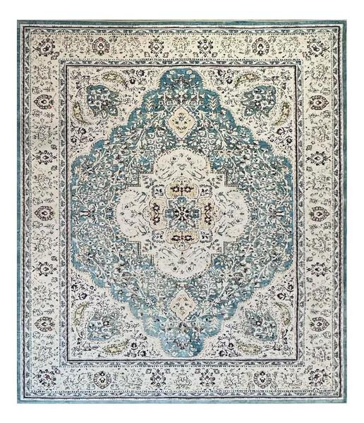 Imagem de Tapete Sala 200X240Cm Classico Oriental Tabriz Azul Turquesa