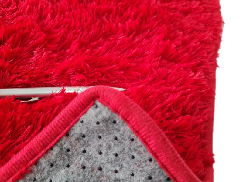 Imagem de Tapete sala quarto peludo 1,00 x 1,50 - vermelho