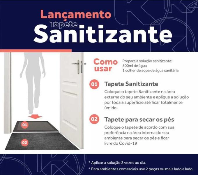 Imagem de Tapete Sanitizante kit ( 1 Tapete Sanitizante + 1 Tapete Home agulhado )