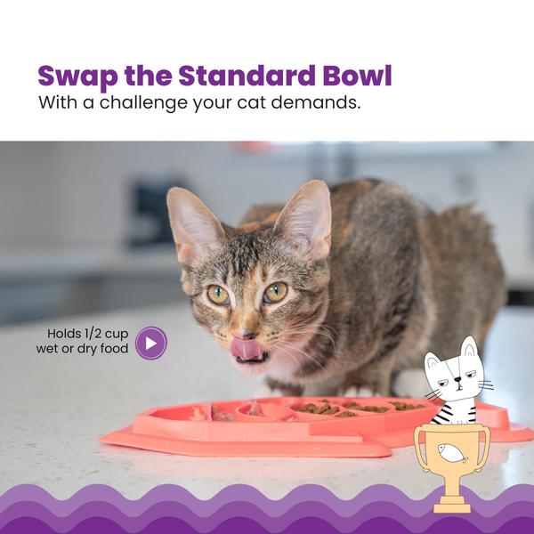 Imagem de Tapete Slow Feeder Cat Bowl Catstages Fishie Fun Feed